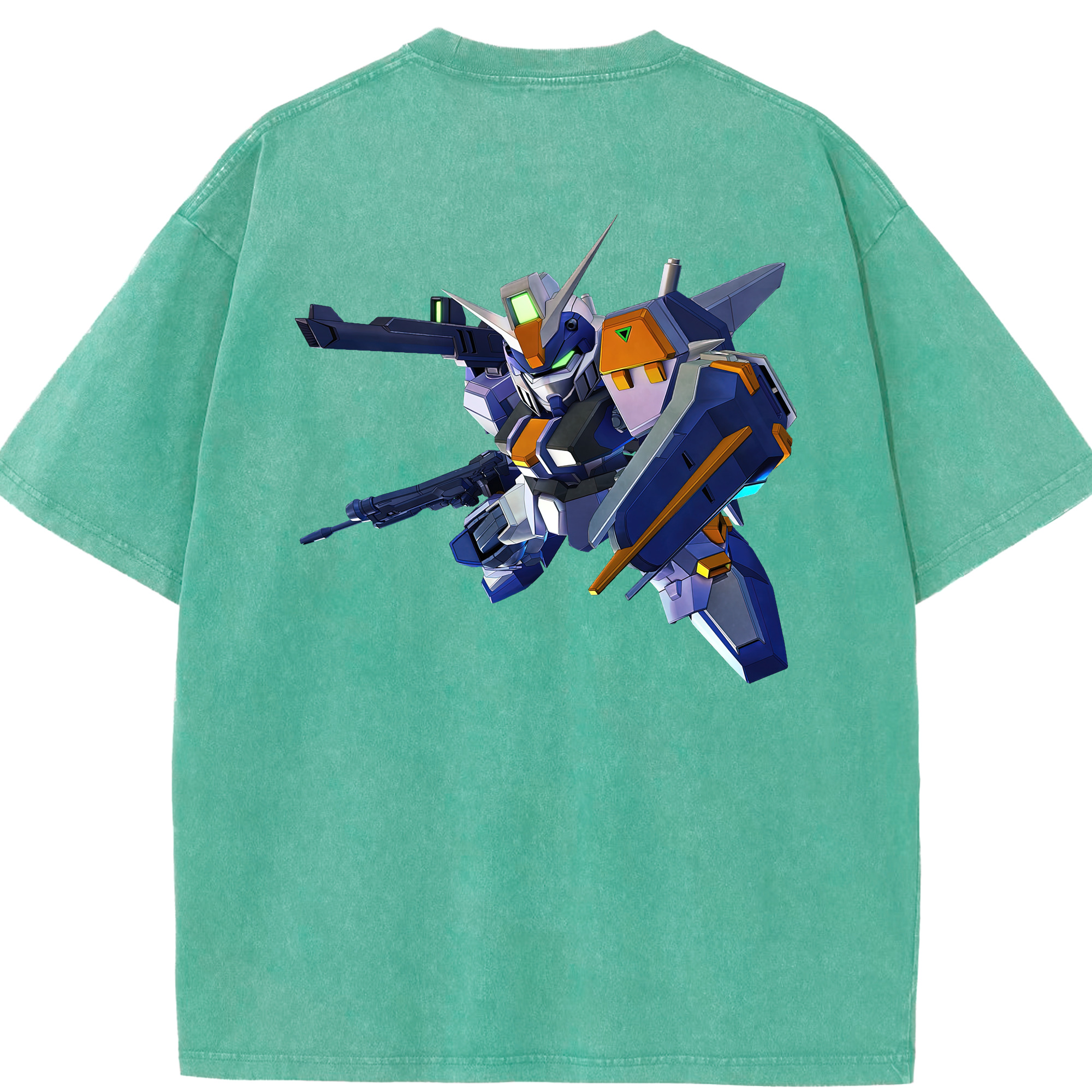 （画像用） 機動戦士ガンダム Mobile Suit Gundam 綿100% ヴィンテージ風 半袖Tシャツ（背面プリント）